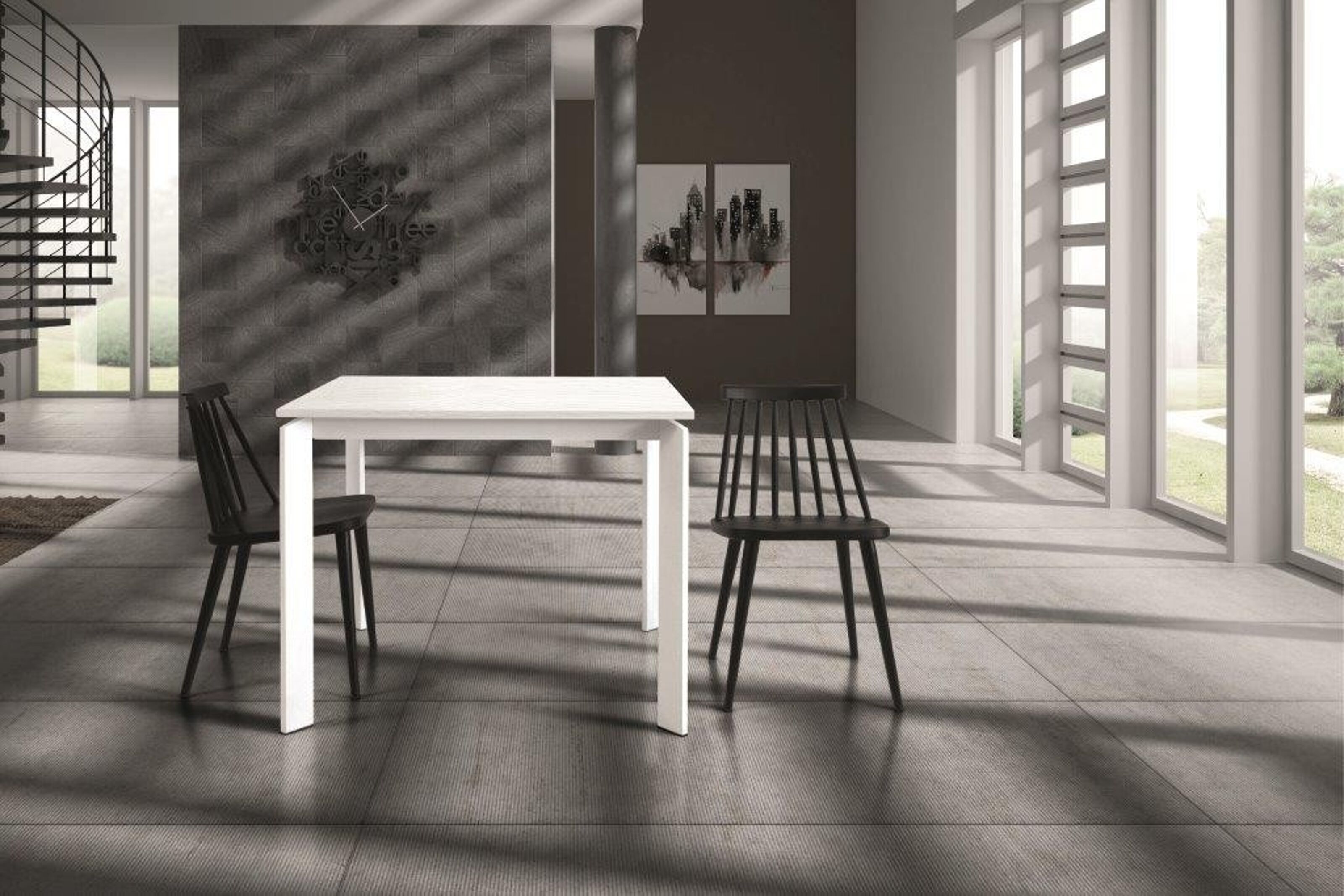 Buy wholesale RIFREDI white square extendable table 90x90 cm