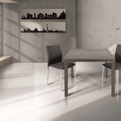 SANREMO extendable metal table 90x90 cm - 180x90 cm
