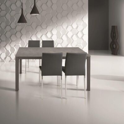 SANREMO extendable metal table 110x70 cm - 160x70 cm