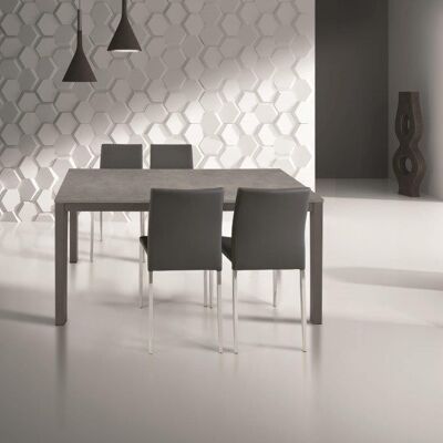 Table métal extensible SANREMO 120x80 cm - 170x80 cm