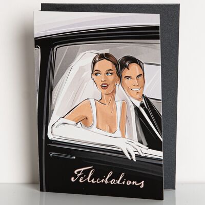 tarjeta de felicitaciones de boda