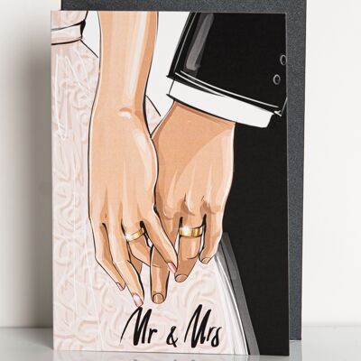 Mr & Mrs Hochzeitskarte