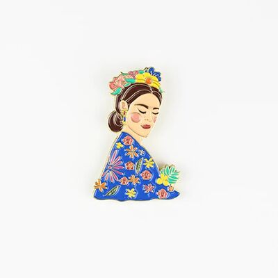 Frida Watercolor Pin