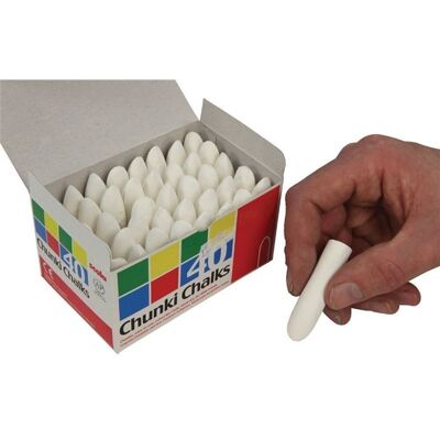 Chunky Stick Chalk (40 Stück), (Weiß x40)