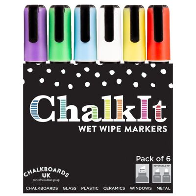 Chalkit Liquid Pens - Packs - Multicolore - pour tableaux noirs