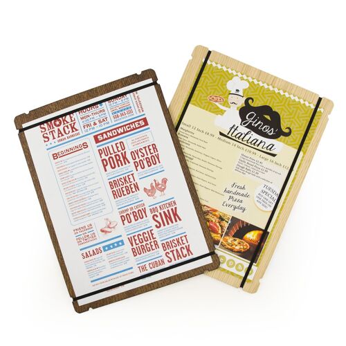 Elastic Wooden Menu Boards