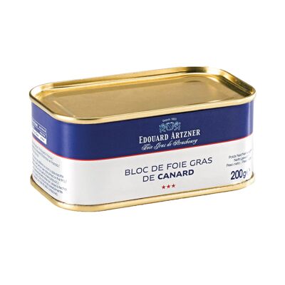 Blocco di foie gras d'anatra in latta rettangolare - 200g