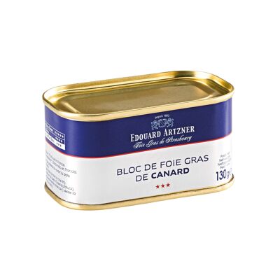 Block of Duck Foie Gras in rectangular tin - 130g