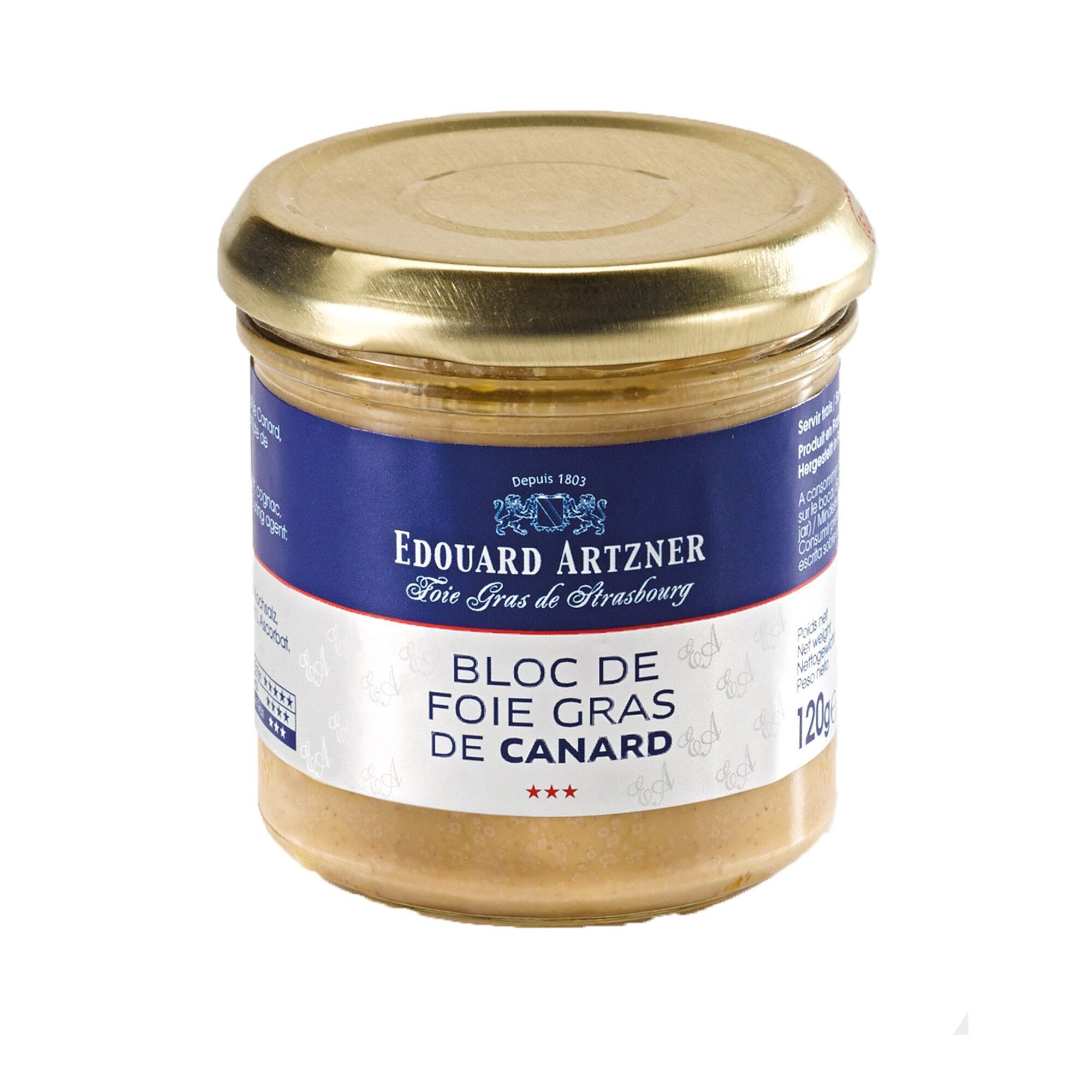 Bloque de foie gras de pato en tarro - 120 g