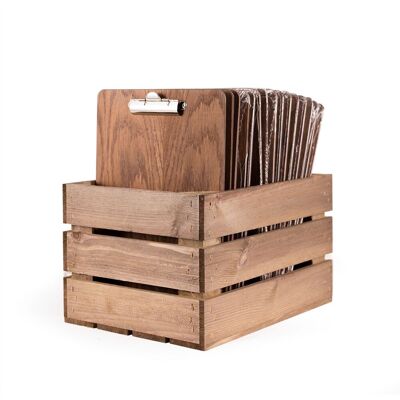 Clipboard Wooden Crate Holder, (350 x 260 x 210mm)