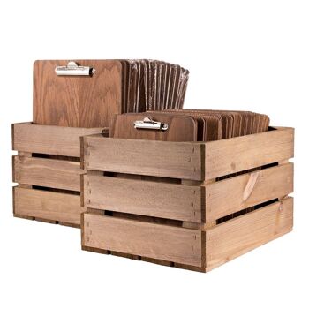 Porte-caisse en bois pour presse-papiers (350 x 260 x 210 mm) 2