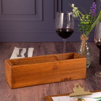 Dark Oak Tabletop Condiment Holder