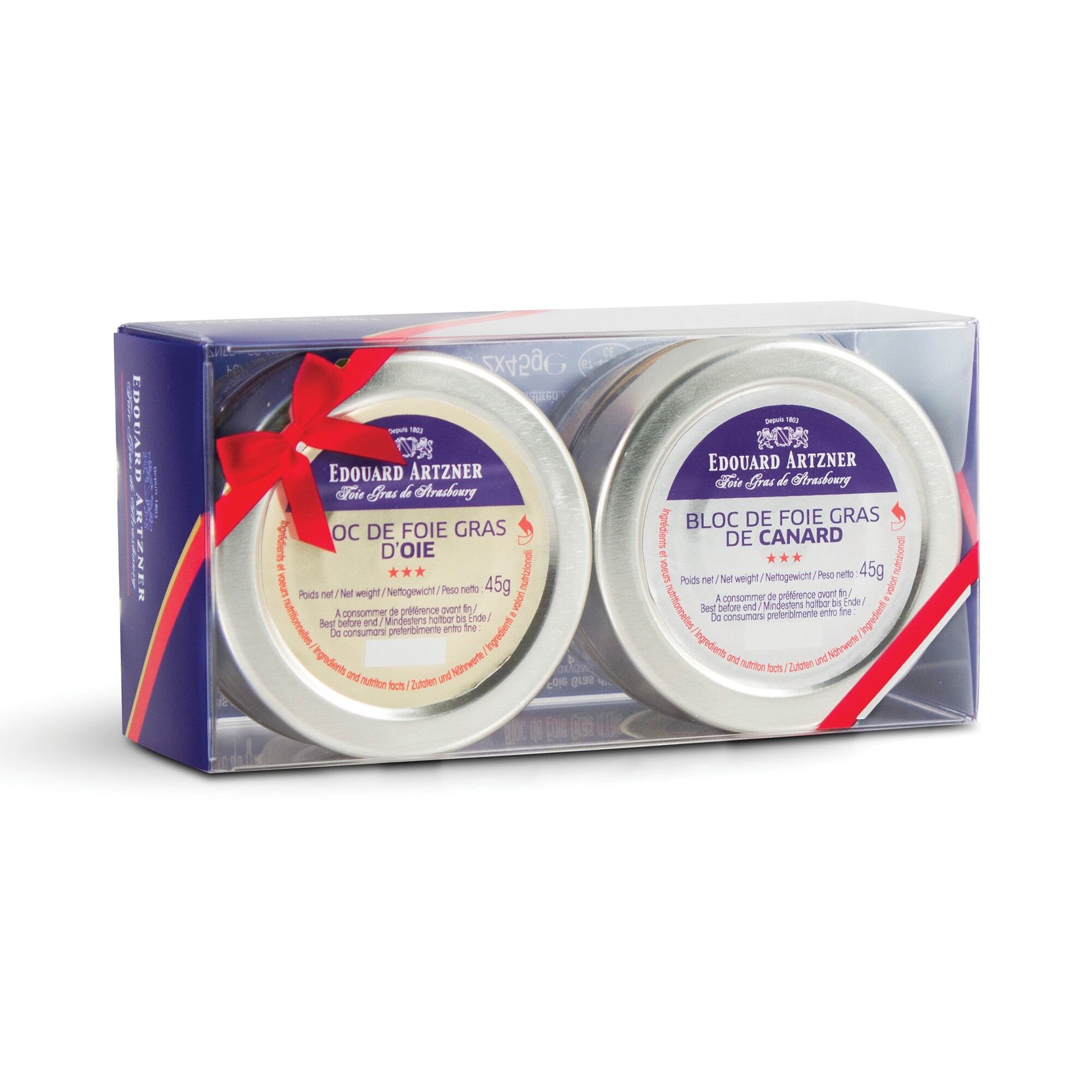 Duo Bloc di Foie Gras (Anatra e Oca) - 2x 45g