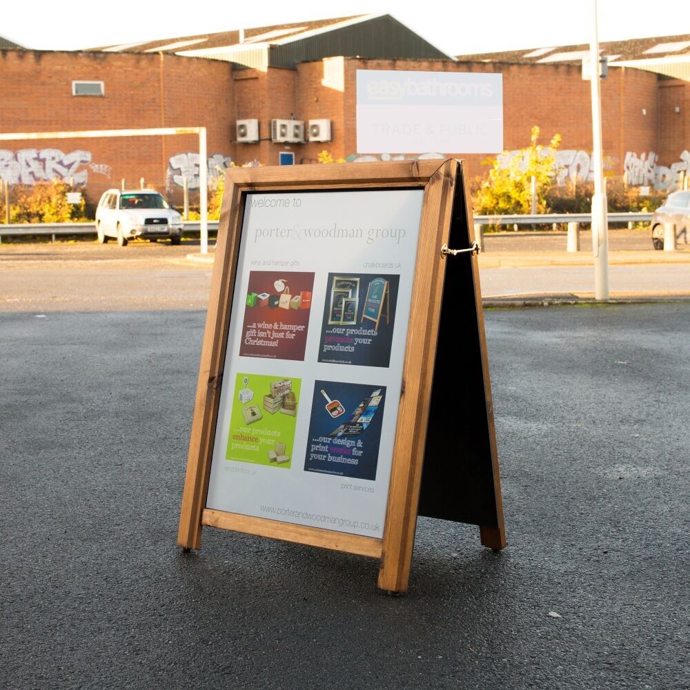 Secure A-Board Blackboard Poster Holder
