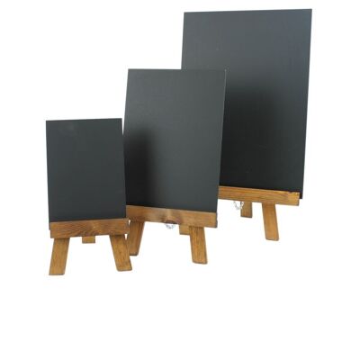 Chevalets de table en bois avec tableaux noirs faciles à nettoyer