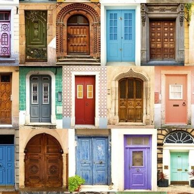 Motif photo cardboard "Old Doors", 49.5 x 68 cm