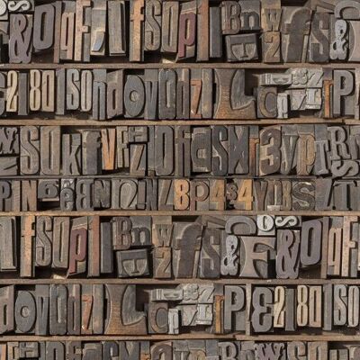 Motif photo cardboard "Letters", 49.5 x 68 cm