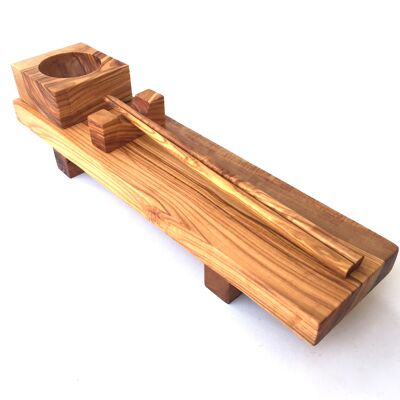 Estación de sushi para 1 persona diseño "squaremood" fabricada en madera de olivo