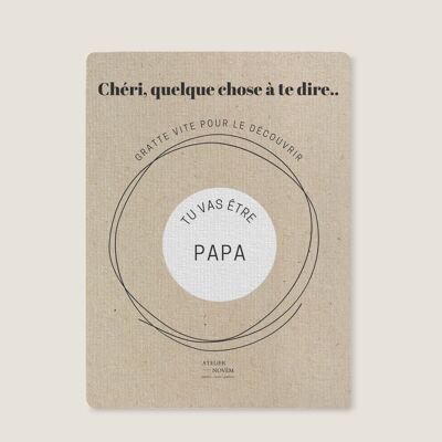 Annonce de Grossesse - Cartes à Gratter Kraft - Tu vas être Papa