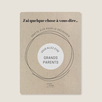 Annonce de Grossesse - Cartes à Gratter Kraft - Vous allez être Grands-Parents 1