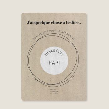 Carte Annonce à Gratter : Tu vas être mamie!