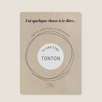 Annonce de Grossesse - Cartes à Gratter Kraft - Tu vas être Tonton 1