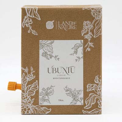 Savon Liquide Méditerranéen Liquide Ubuntu - Hypoallergénique - Arôme Herbal - Format Vrac Bag in Box 15 Litres