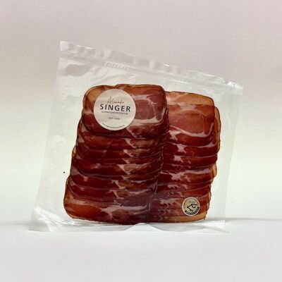 Coppa séchée à l'air, légèrement fumée, charcuterie