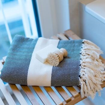 Serviette de hammam "Couture Towel" | serviette de sauna 24