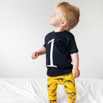 Black Birthday number 1 Top - 1-2 Y - Short sleeve