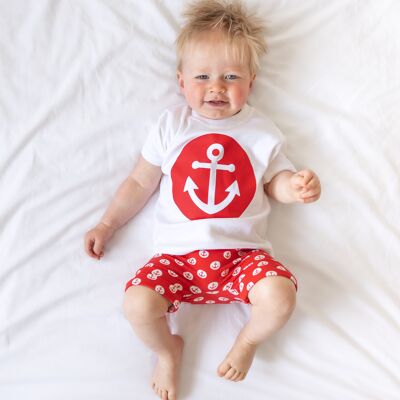 Red Anchor Shorts 1-9 Years