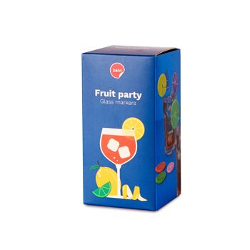 Marque de tasses, Fruit Party, x8, coloris assortis. 3