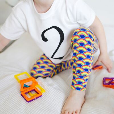 Retro Rainbow Leggings 0-6 Years - 4-5 Y