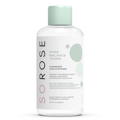 Tónico SOROSE Pore Balance 250ml
enriquecido con extracto de té verde orgánico