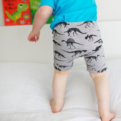 Grey Dino Shorts 1-9 Years