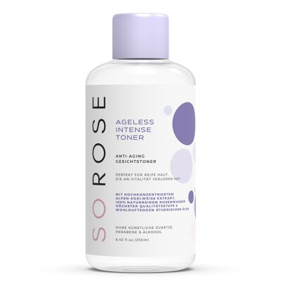 SOROSE Ageless Intense Toner 250ml
enriched with organic alpine edelweiss extract