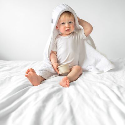 Marshmallow Hooded Towel - White
