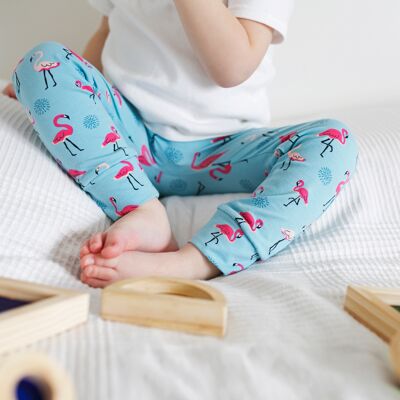 Blue Flamingo print Child & Baby Leggings 0-6 Years - 2-3 Y