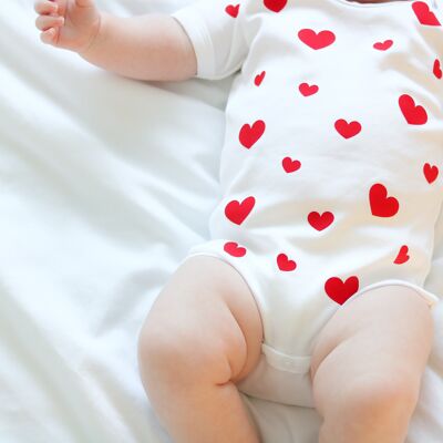 Love heart Baby Vest - 3-6 M
