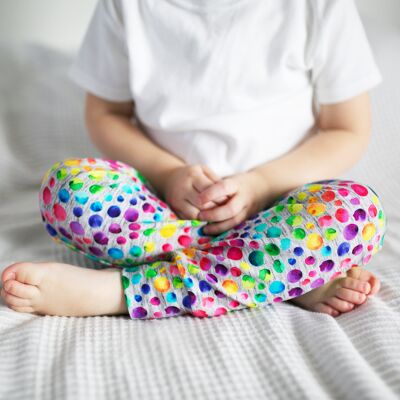 Warm Rainbow Dots Child & Baby Leggings 0-6 Years - 0-3 M