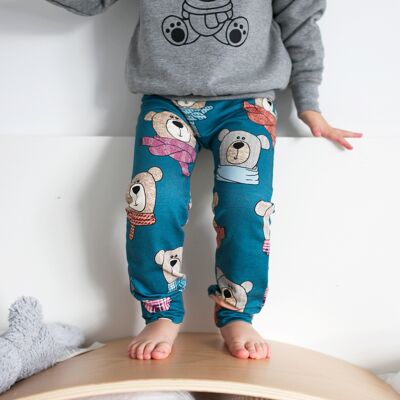 Warm Cosy Bear Child & Baby Leggings 0-6 Years - 9-12 M