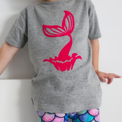 Grey Mermaid Flock T shirt