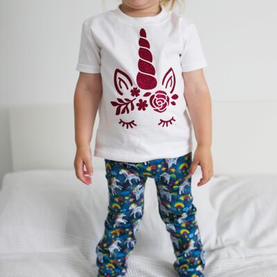 Unicorn T shirt - 6-12 M - Long sleeve white top