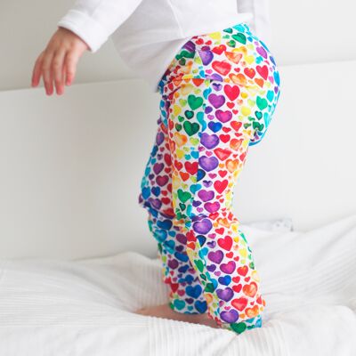 Rainbow heart print Leggings 0-9 Years - 3-4 Y
