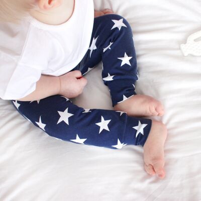 Navy star Print Baby Leggings 0-9 Years - 4-5 Y