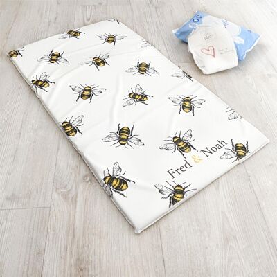 Bee print Changing Mat ( All sizes) - Travel changing mat