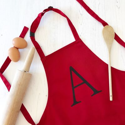 Adult & Child Printed Apron - Red - Adult