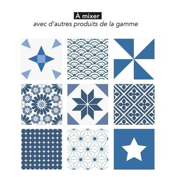 6 carreaux adhesifs deco carrelage - azulejos bleu 5