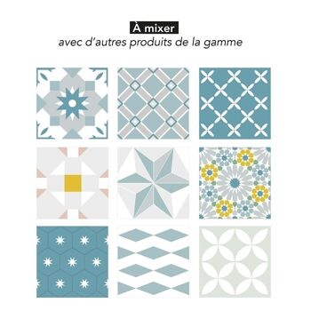 6 carreaux adhesifs deco carrelage - tomette pastel 5