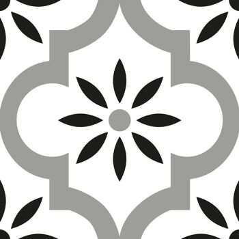 6 carreaux adhesifs deco carrelage - marrakech noir gris 2